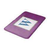 Plum Green Blue-monogram Badmat (Gekanteld)