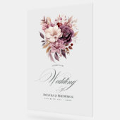 Plum, Grey, Cuivre et Dusty Mariage Rose Bienvenue (Angle)
