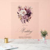 Plum, Grey, Cuivre et Dusty Mariage Rose Bienvenue (Mariage)