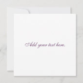 Plum Grey Wedding Invitation Monogram Floral Kaart (Achterkant)