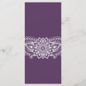 Plum Indian Paisley Dinner Menu Kaart (Achterkant)