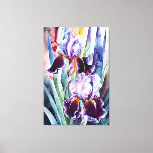 *~* PLUM Iris Bloem Artsy Iris Schilderen AP84 Canvas Afdruk