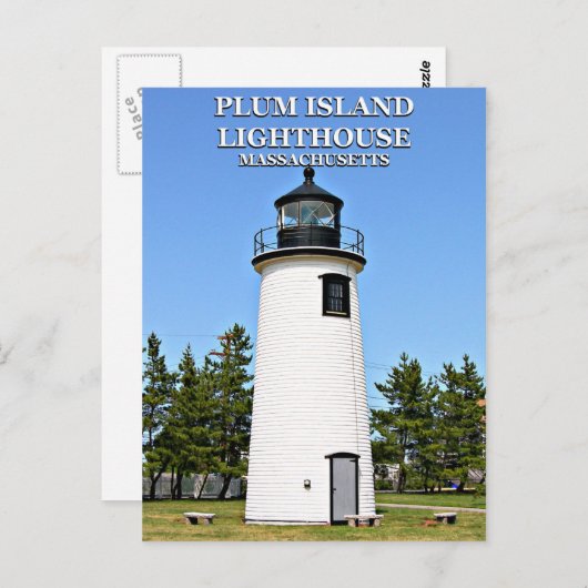 Plum Island Lighthouse, Massachusetts Briefkaart (Voorkant / Achterkant)