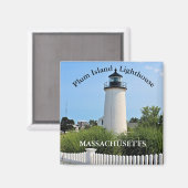 Plum Island Lighthouse, Massachusetts Magnet Magneet (Voorkant / Achterkant)