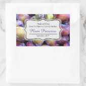Plum jam conserveren label sticker (Tas)