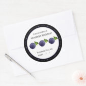 Plum Jam Modern Minimalistisch Personaliseren Ronde Sticker (Envelop)
