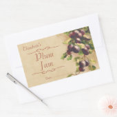 Plum jam of canning rechthoekige sticker (Envelop)