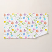 Plum jaune rose Peach bleu rose Motif floral (Serviette à main)