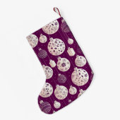 Plum kerstsierents Small Kerstmis Stocking Kleine Kerstsok (Achterkant (Hangend))