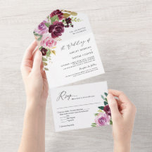 Plum Lavender Paarse Blush Floral Wedding