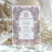 Plum & Lilac Art Nouveau Love Union Invitation