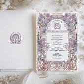 Plum & Lilac Art Nouveau Love Union Invitation