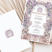 Plum & Lilac Art Nouveau Love Union Invitation