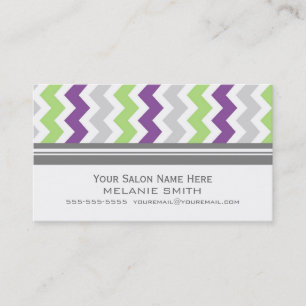 Plum Limoen Gray Chevron Salon Appointment Kaarten Afsprakenkaartje