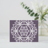 Plum Mandala Briefkaart (Staand voorkant)
