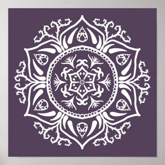 Plum Mandala Poster (Voorkant)