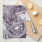 Plum Mandala Theedoek (Quarter Fold)