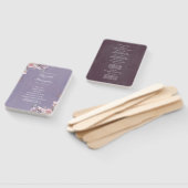 Plum Mauve en Lila  Flora Trouwprogramma Handwaaier (Niet-gemonteerd)
