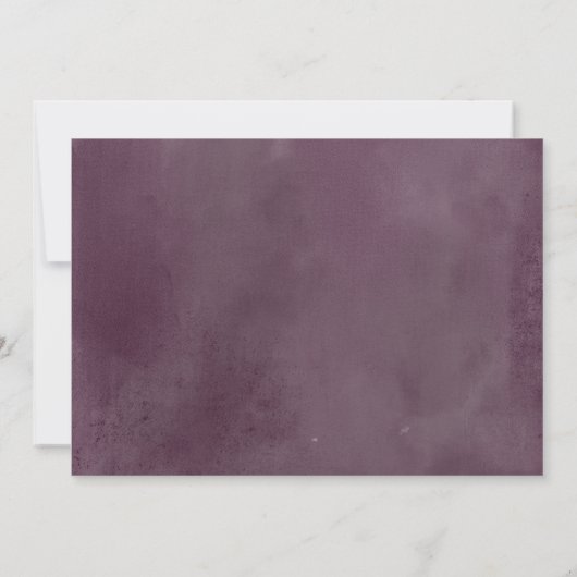 Plum mauve rose floral Enregistrer la carte Date (Dos)