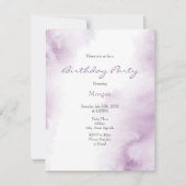 Plum Mauve Waterverf Abstract Lijst Kaart (Voorkant)