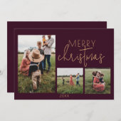 Plum MERRY - Carte de Noël (Devant / Derrière)