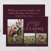 Plum MERRY Vakantie Kerst Kaart (Voorkant / Achterkant)