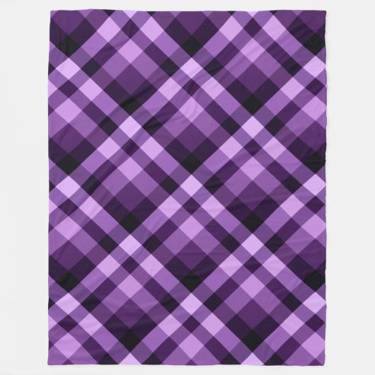 Plum moderne Plaid violet large couverture en pola (Devant)