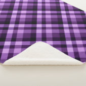 Plum moderne violet Plaid Grande couverture Sherpa (3/4)