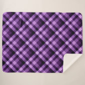 Plum moderne violet Plaid Grande couverture Sherpa (Devant (Horizontal))