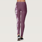 Plum North Dakota State Flower Wild Rose Leggings (Dos)