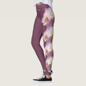 Plum North Dakota State Flower Wild Rose Leggings (Gauche)