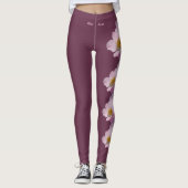 Plum North Dakota State Flower Wilde Roos Leggings (Voorkant)