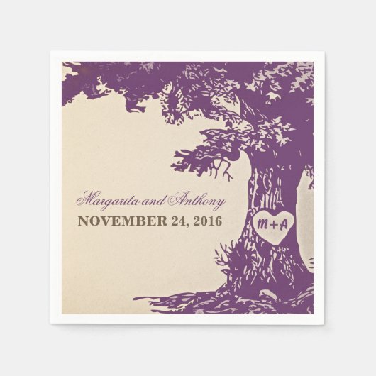 Plum Old Oak Tree Papieren servetten (Voorkant)