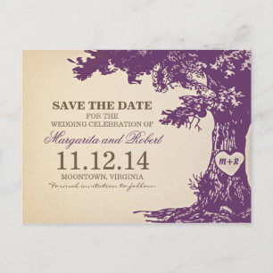 Plum Old Oak Tree Sla de datum briefkaarten