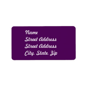 Plum Paars Address Sticker