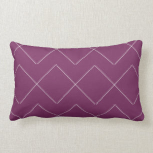 Plum Paars Chevron Lite Indoor Lumbar Pillow Kussen