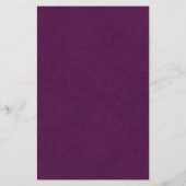 Plum Paars Damask Elegant Simple Wedding Menu (Achterkant)