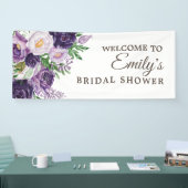 Plum Paars Greenery White Vrijgezellenfeest Banner (Beurs)