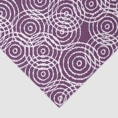 Plum Paars Ikat Olap Circles Geometric Pattern Tissuepapier (Detail)