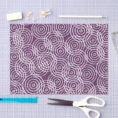 Plum Paars Ikat Olap Circles Geometric Pattern Tissuepapier (Craft)