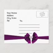 Plum Paars Peacock sparen het Briefkaart van de Da (Achterkant)