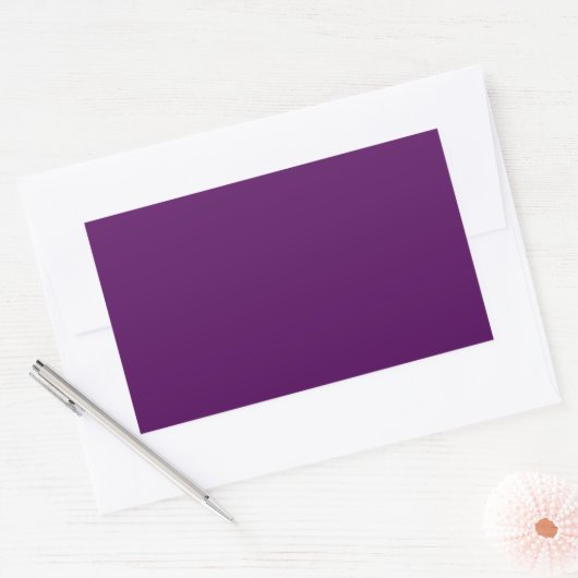Plum Paars Rectangle Sticker (Envelop)