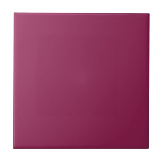 Plum Paars Solid Color Tile Tegeltje (Voorkant)