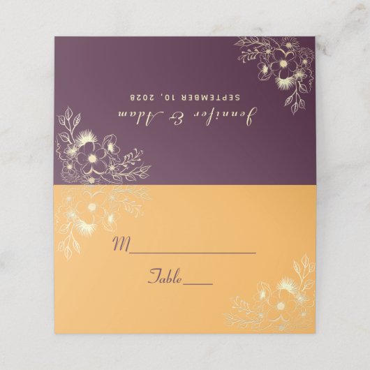 Plum Paars Wedding (Buitenkant ongevouwen)