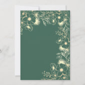 Plum Paars Wedding Invitation Kaart (Achterkant)