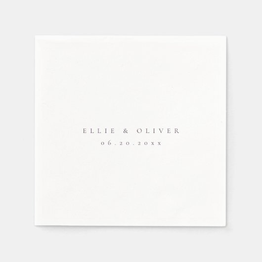 Plum Paarse Boho Wedding Modern Cocktail Servet (Voorkant)