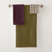 Plum Paarse en Olive Green