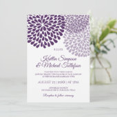 Plum, Paarse & Lavendel bruiloft uitnodigingen (Staand voorkant)