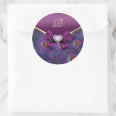 Plum Paarse Pauw Trouwcadeau Zegel (Tas)