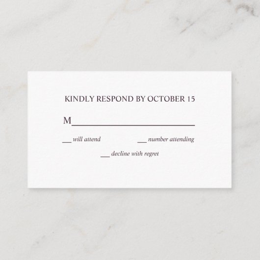 Plum Paarse Sunflower Waterverf Enclosure Card Informatiekaartje (Achterkant)